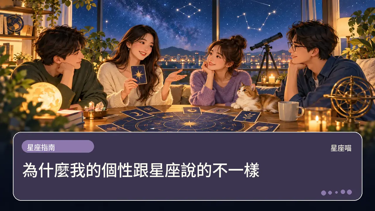 為什麼我的個性跟星座說的不一樣主題插畫